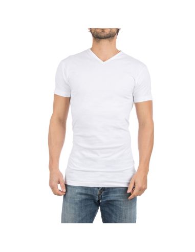 Alan Red V-Shirt Vermont Long 2Pack Blanc Alan Red V-Shirt Vermont Long 2Pack Blanc