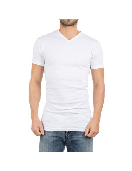 Alan Red V-Shirt Vermont Long 2Pack Blanc