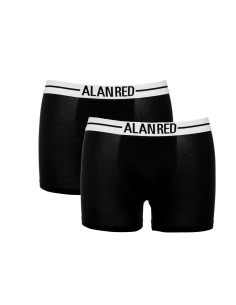 Alan Red Boxer Lasting 2 Pack Black | Acquista Online Ora