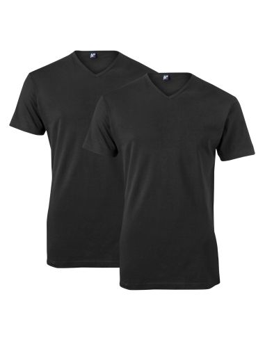 Alan Red V-Shirt Vermont Long 2Pack Zwart