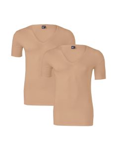 Alan Red Deep V-Shirt Nov 2Pack Huid