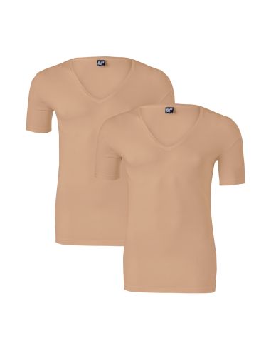Alan Red Deep V-Shirt Nov 2Pack Black
