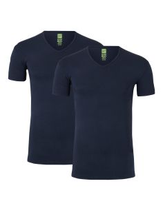 Alan Red V-Shirt Bamboo Baltimora Navy